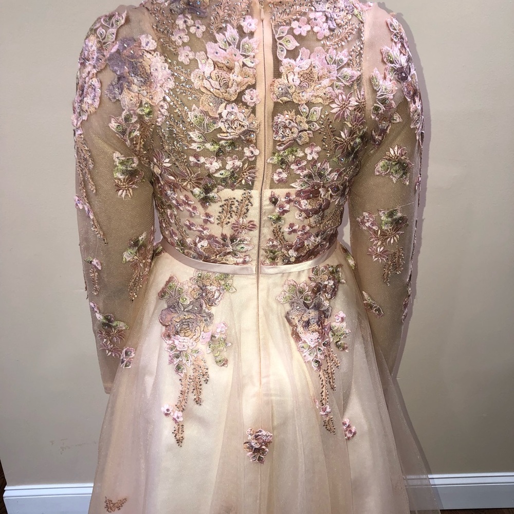 Long sleeve cream gown